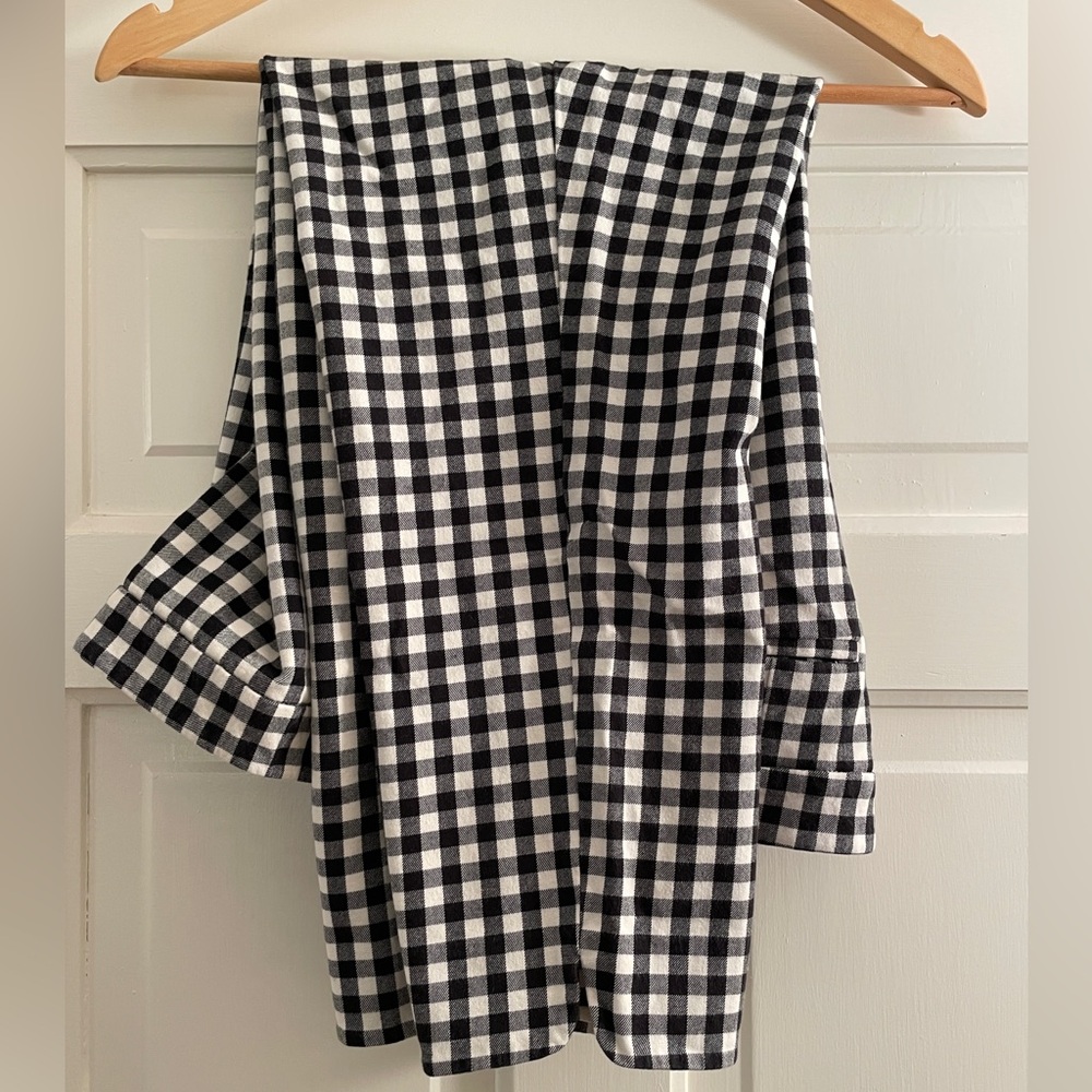 Talbots Black and White Checkered Pants